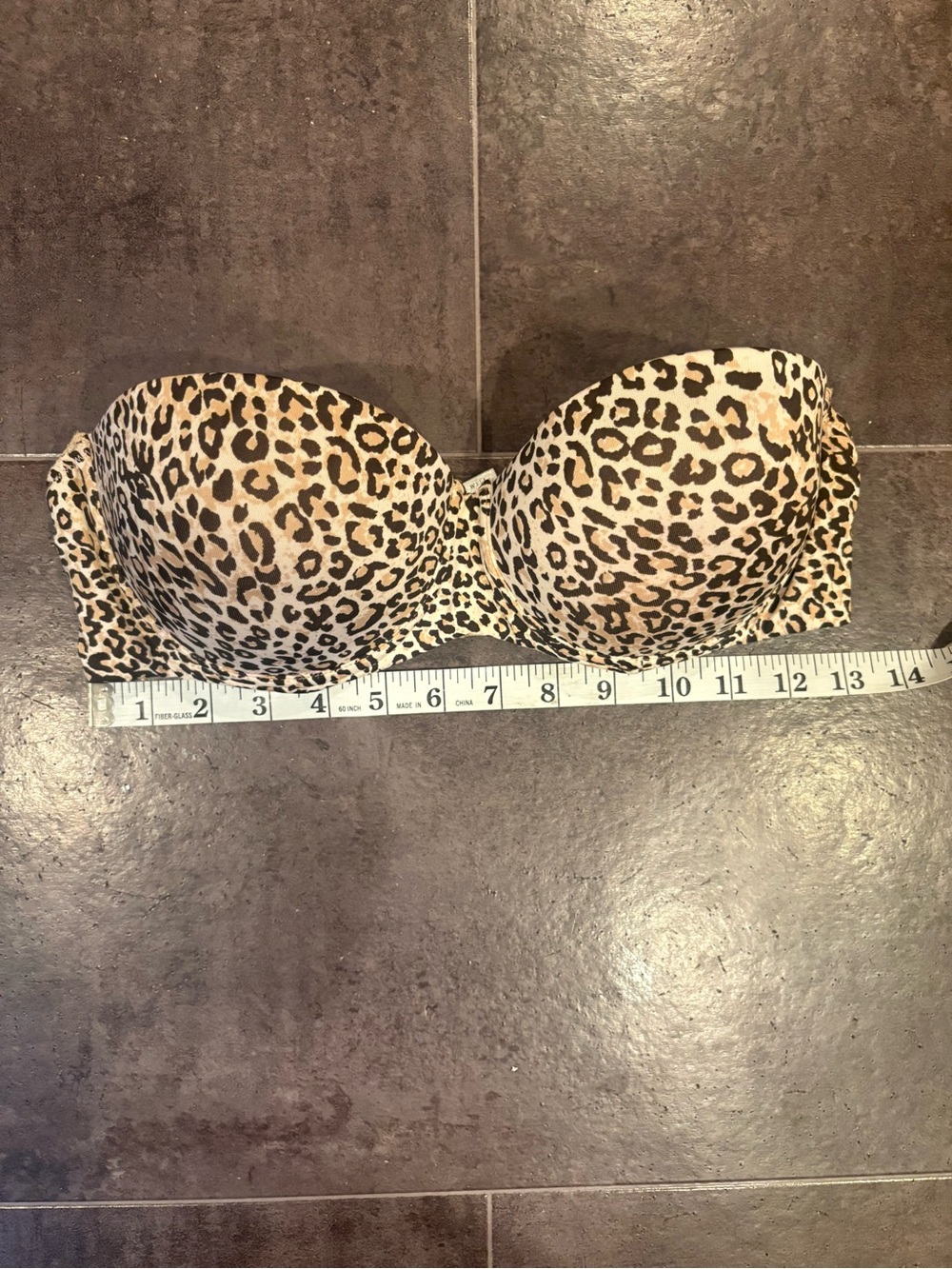 Wonderbra Strapless Leopard Print Push-Up Bra 38C Animal Print - Picture 10 of 11